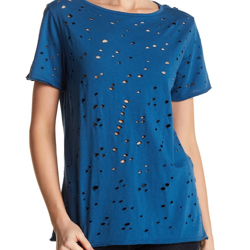 Drifter Blue Luma Distressed Tee